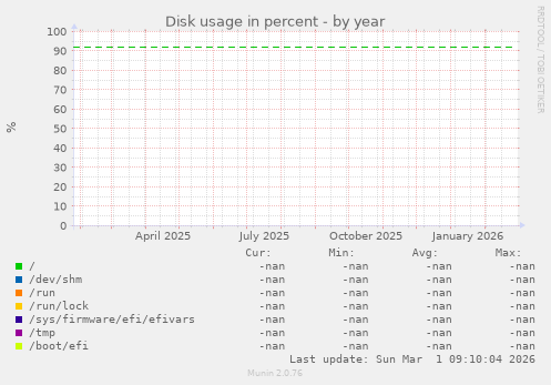 Disk usage in percent